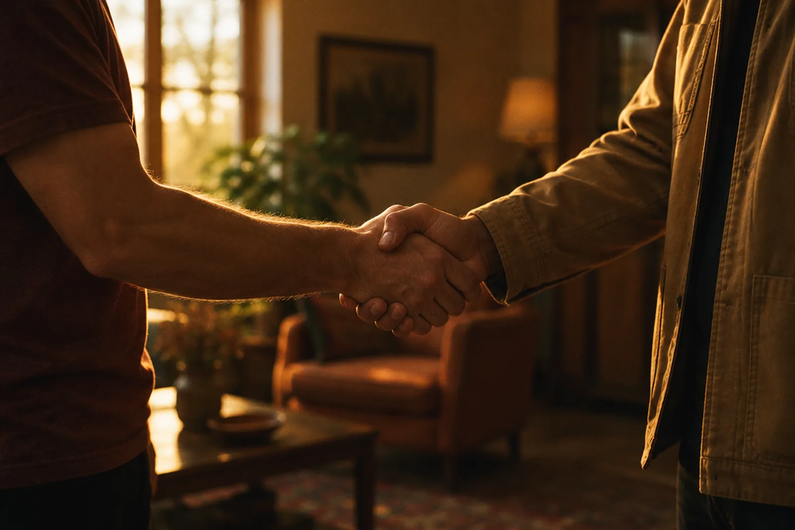 Physiotherapist greeting a patient before an assessment