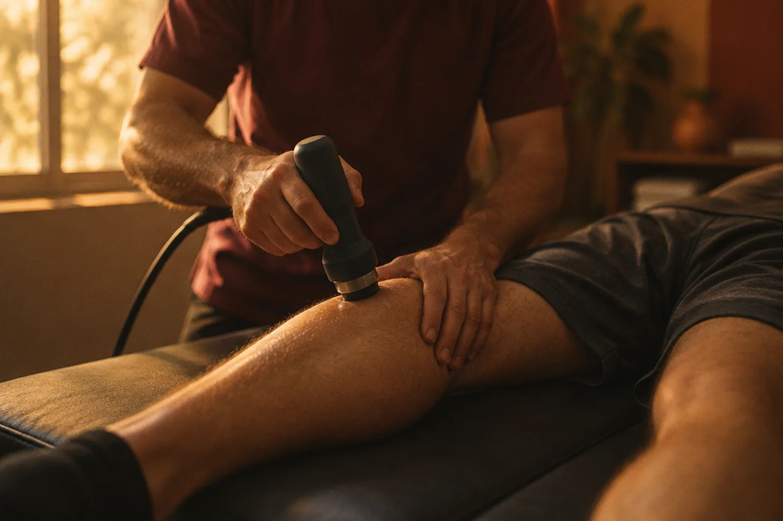 Treatment in progress in a private clinic room