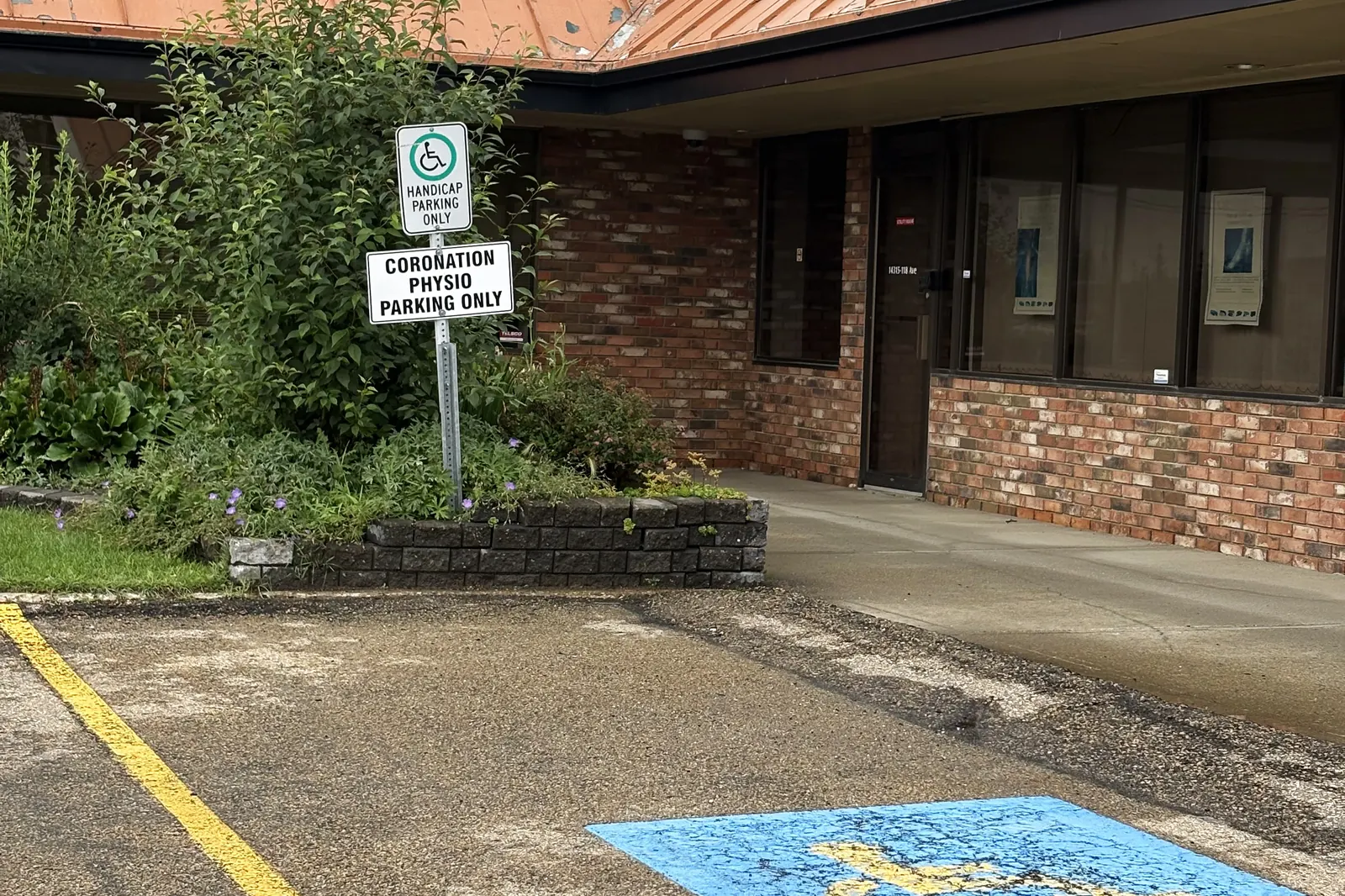 Accessible parking directly outside the clinic entrance