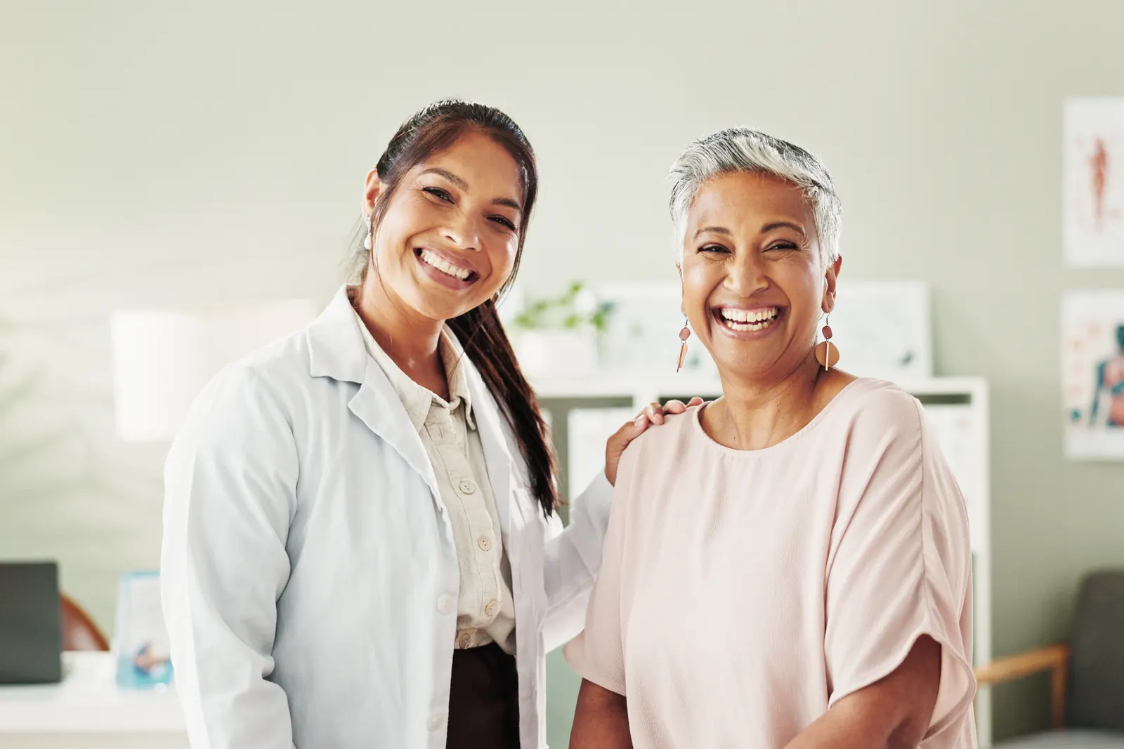 Clinician and patient after a treatment session